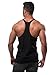 Jed North Bodybuilding Stringer Gym Tank Top Singlet Racerback, Small, Black