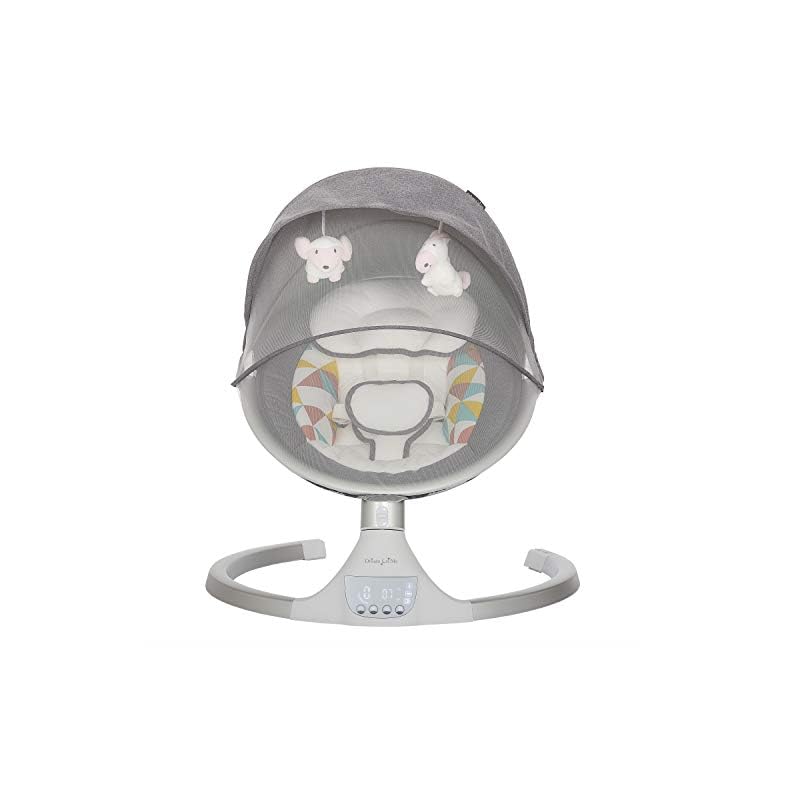 Dream On Me Zazu Baby Swing, Baby Swing for Infant, 5- Swinging Speed, Two Attached Toys, Bluetooth Enabled and Remote…