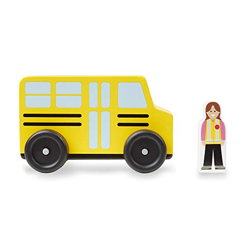 image for Melissa & Doug Community Vehicles Play Set - Classic Wooden Toy With 4