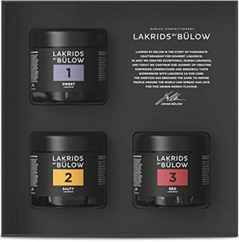 Lakrids by Johan Bülow Black Box - 1 (Sweet), 2 (Salty) & 3 (Red) Liquorice (450g)