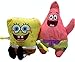 Spongebob and Patrick 6 Inch Stuffed Plush Doll Toy Set of 2
