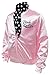 50S Grease T-Bird Danny Pink Ladies Satin Jacket Costume with Polka Dot Scarf for Girls (6, Pink)