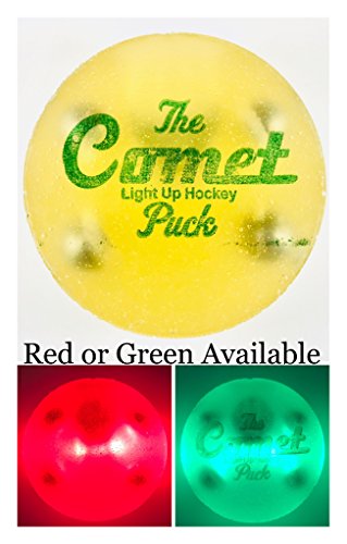 image for The Comet Puck (Green Comet Puck) Lit Hockey Puck