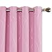 Deconovo Printed Pink Blackout Curtains Set of 2 Wave Line with Dots Light Blocking Curtains for Girls Room 52 x 63 Inch Baby Pink 2 Drapes