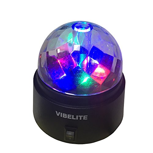 VIBELITE Color Changes RGB Mini Rotating Magic Ball Stage Lights For KTV Xmas Party Disco DJ