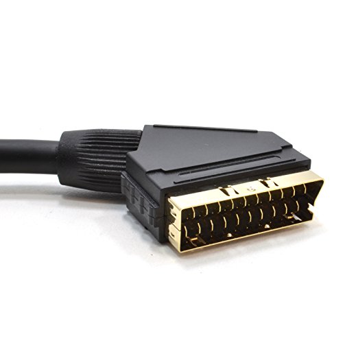 Kenable SCART Plug to Plug - 21 pins connected - Gold - 5m (~16.5 feet)