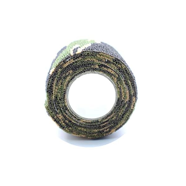 Tarnband Selbsthaftend,dancepandas 12 Rollen Camouflage Tape Tarnnetz Selbstklebender Verband für Paintball Waffen,Taschenlampe, Teleskop, Fahrrad (5CMx4.5M) – Bild 6