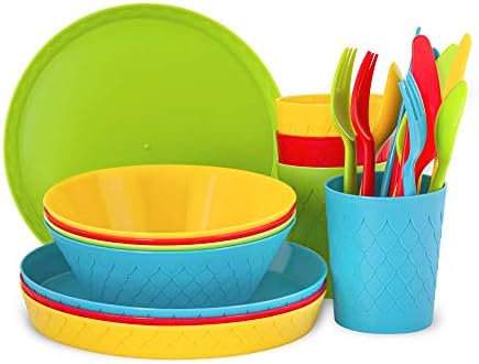 Plaskidy Kids Plastic Dinnerware Set of 
