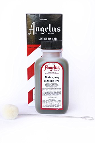 Teinture Cuir Angelus Acajou - 3 Oz - Pour Chaussures, Sacs, Ceintures - Pigmentée, Durable, Ne S'écaille Pas