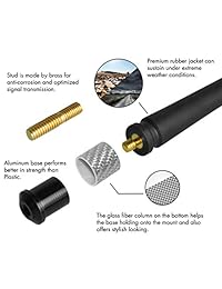 Antena Rydonair Compatible con Ford F150 2009-2019 Reemplazo de antena de goma flexible de 13 pulgadas Diseñado para una recepción optimizada de FM AM con fondo plateado