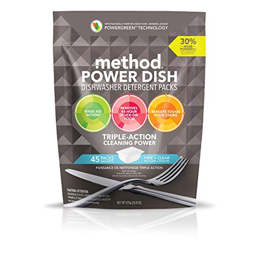 1 Method+Power+Dishwasher+Packs+Clear