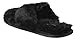 Beverly Rock Woman's New Plush Satin Spa Thong Slipper Black XL (9 - 10 US)