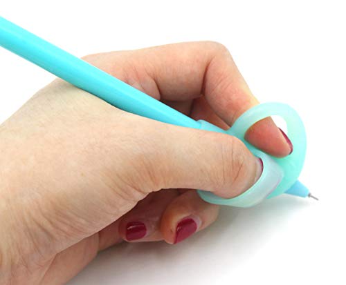 KINGSEVEN Pencil Grips for Kids Writing Aid Grip Posture Correction Tool for Children Finger Grip Handwriting Claw Pen Holder - Thumbnail 4