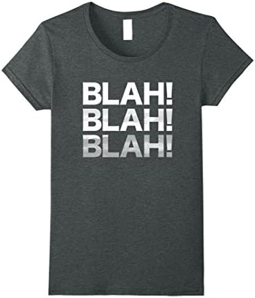 Womens Blah Blah Blah T-Shirt Medium Dark Heather