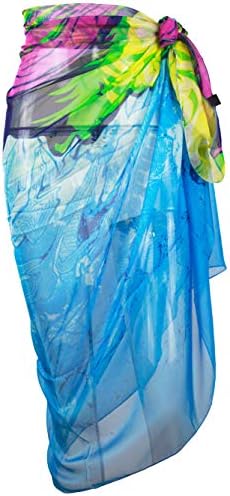 Block Garden Womens Chiffon Beachwear Swimsuit Cover up Beach Sarong Wrap Dress