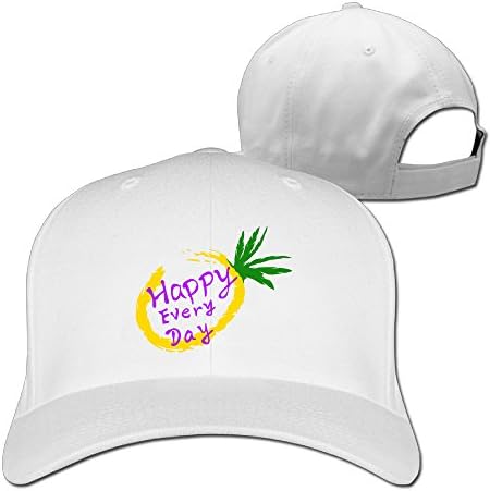 Unisex Pineapple Perfect 100% Cotton Adjustable Baseball Cap White