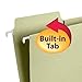 Smead FasTab Hanging File Folder, 1/3-Cut Built-in Tab, Letter Size, Assorted Pastel Colors, 18 Count (64054)