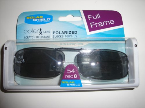 Solar Shield 54R8 Full Frame Polarized Gray Lens Clip on Sunglasses