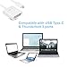 ARKTEK USB-C to DVI Adapter USB Type C (Thunderbolt 3 Compatible) to DVI 2K Cable Adapter for Chromebook Pixel and More (White)