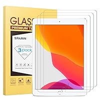 SPARIN [3 Pack] Screen Protector for iPad 10.2 Inch (7th Gen) / iPad Air 3 2019 / iPad Pro 10.5, Tempered Glass / Apple Pencil Compatible / High Definition