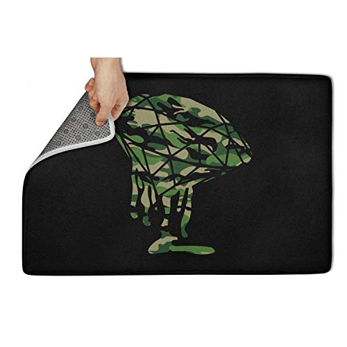 FullBo Diamond White Camo Non Slip Soft Doormat Indoor/Bedroom/Front Door/Bathroom/Kichten Mats 23.5x15.5IN