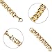 CrazyPiercing 18K Gold Chain Necklace Stainless Steel Gold Plated Necklace 19”/24” Thick Gold Chain Necklace for Men Women