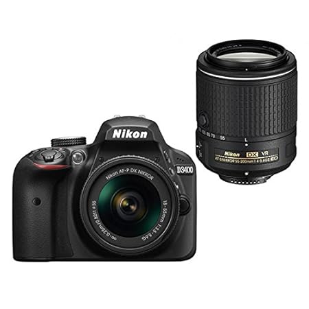 Nikon D3400 + 18-55mm & 55-200mm Kit (Australian Warranty)