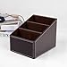 Yariew PU Leather Remote control/controller TV Guide/mail/CD organizer/caddy/holder with (Brown) primary