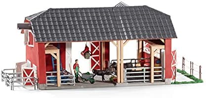 Red Schleich 72102 Barn With Animals And Accessories Action