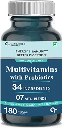 Carbamide Forte Multivitamin daily for Men and Women with Probiotics, antioxidants, Minerals- (180 Tablets)