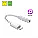Darrent z016 104 Lightning Headphone Jack Adapter, Connector to 3.5 mm Aux Female Audio Jack Earphone Extender Stereo for iPhone 7/7 Plus, White