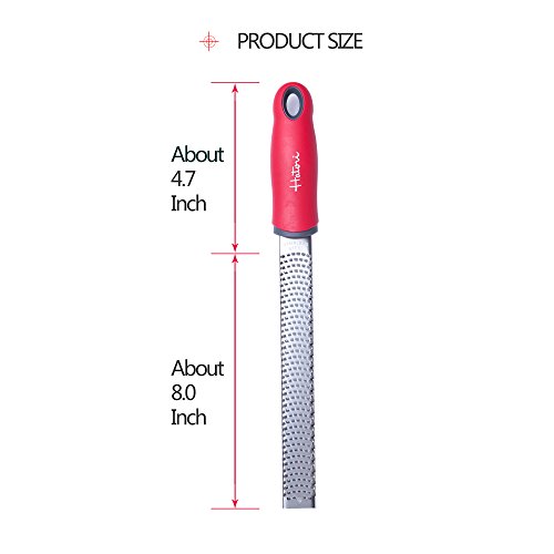 Haturi Stainless Steel Zester, Cheese Zester, Lemon Zester Grater, Kitchen Tool for Ginger, Citrus, Nutmeg, Potato, Vegetable & Fruit