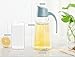 Drizom Non-Drip Glass Oil & Vinegar Container And Dispenser Bottle With Automatic Cap, Leakproof, Automatic Stopper, Precise-Pour Spout, And Non-Slip Handle，17oz (Blue)