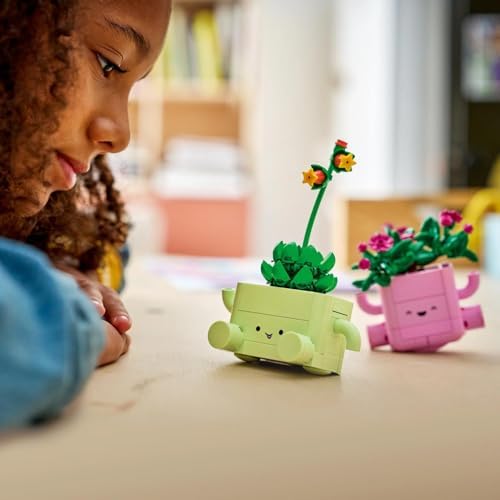 Botanicals Petites Plantes Dansantes - Set de Fleurs Artificielles - 2 Fausses Plantes & 2 Pots Couleur Pastel pour Décoration de Chambre - Idée de Cadeau DIY pour Fille dès 9 ans ou Adulte 11506