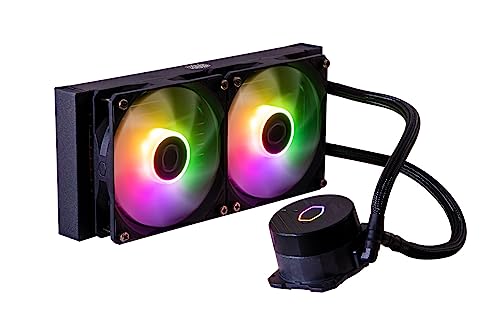 Cooler Master MasterLiquid Lite 240L Core ARGB Prozessor-Flüssigkeitskühlsystem Kühlergröße: 240 mm für: LGA1156 AM2 AM2+ AM3 LGA1155 AM3+ FM1 FM2 LGA