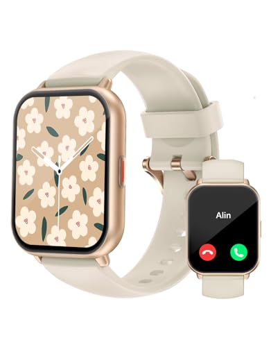 RUIMEN Smartwatch with Calls, Smart Watch Receive Call and Voice Assistant, Smartwatch Woman Man with Pedometer Blood Oxygen Waterproof IP68 100+ Sports Modes Activity Bracelet