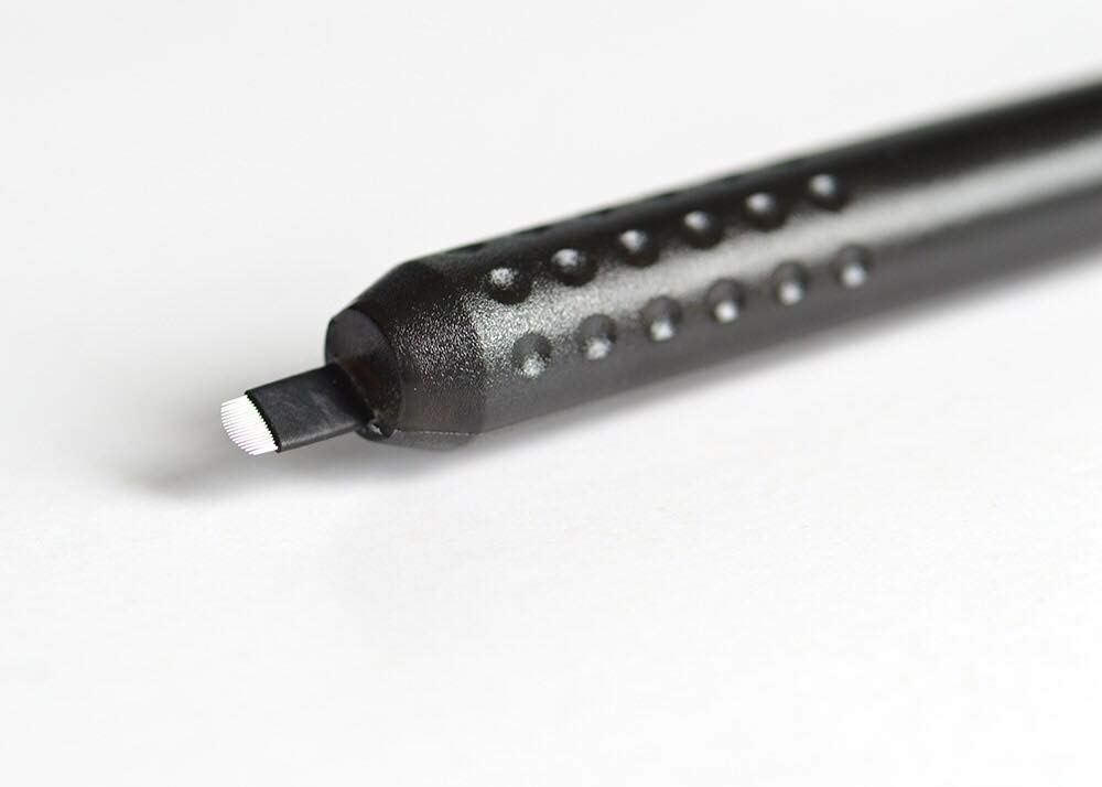 Photo 1 of M Mellie MIcroblading PACK OF 5 - U18 NANO .15mm Disposable Microblading Pen with Pigment Sponge - Thinnest Blade On The Market NOT FOR LATEX