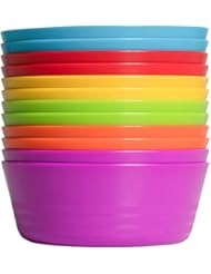 Klickpick Home Set Of 12 Kids colorful Bowls set Toddlers Bowl Set Microwave Dishwasher Safe BPA Free - 6 colors