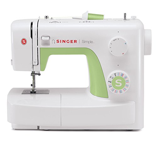 macchina per cucire meccanica Simple 3229, 29 programmi essenziali, bianco e verde