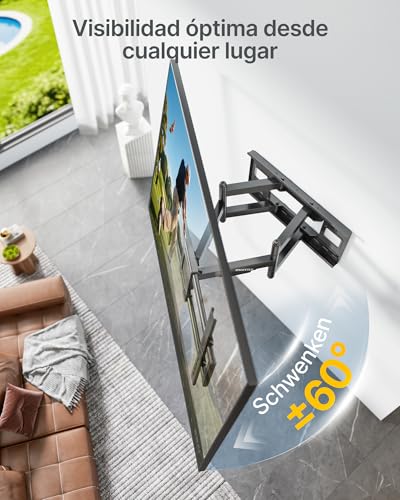 monTEK Fully Mobile TV Wall Mount for Most 43-120 Inches