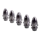 jrelecs 5pcs 5.0mm RC Aluminum Bullet Propeller
