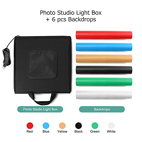 Shywall Portable Photo Light Box，12” x 12” 10 Gears Light Level Mini Photo Studio Box Foldable Product Photography Light Tent kit for External Photography, Small Handicrafts