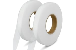 2PACK 65M / 70Yard Roll Non-Woven Iron on Hemming Tape,Double-Side Stitch Witchery Adhesive Sewing Tape, Sewing DIY Tool (1CM