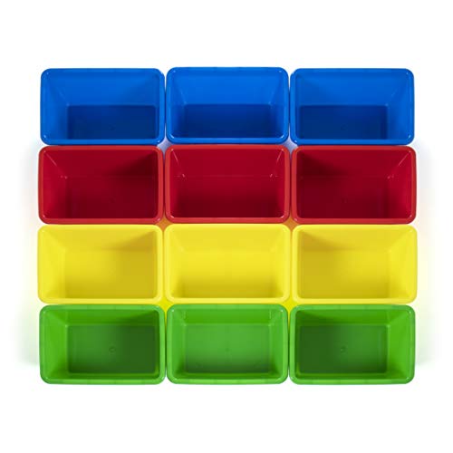 Humble Crew, Primary Small Plastic Storage Bins, Set of 12, Colors, 12
