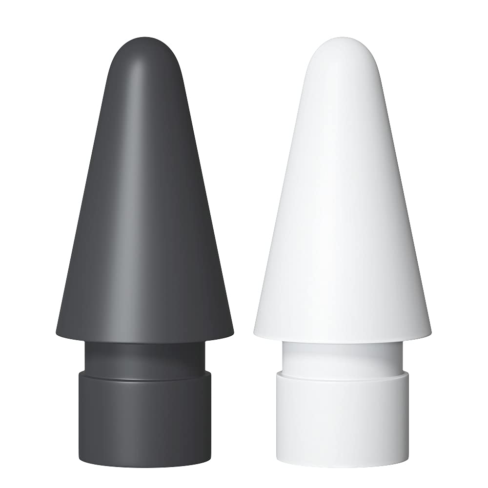 Tips Compatible with Apple Pencil 2 Tips 1st Gen and 2nd Generation nib Replacement for iPad Pro iPencil 2 nibs 2 Pack (Grey White)