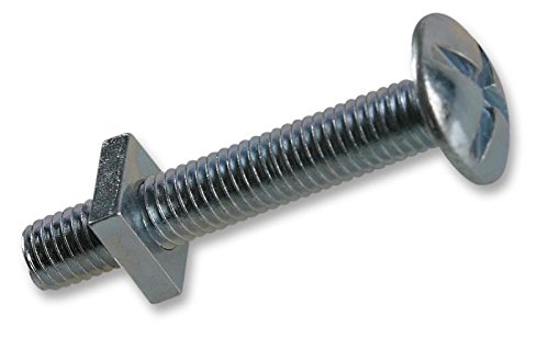 Duratool RBN850 BZP Steel Roofing Bolt & Nut Set, M8 x 50mm, Pack of 25