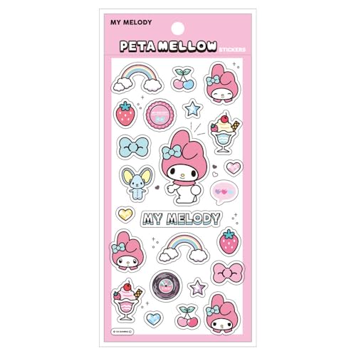 ティーズファクトリー サンリオキャラクターズ ペタメロウステッカーズ マイメロディ 約H175×W90mm SR-5546947MM