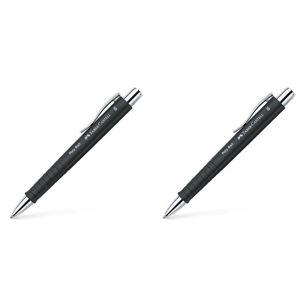 Faber-Castell 241153 Blue 1pc(s) ballpoint pen Poly Ball XB- ballpoint pens (Blue, Black) (Pack of 2)