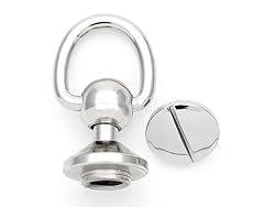 CRAFTMEMORE 2pcs Ball Post Solid Brass Wallet Chain