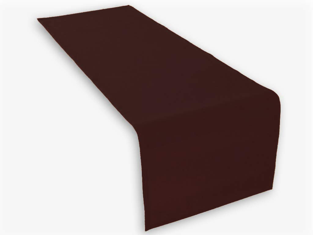 Lemos Home Cotton Table Runner Table Cloth, Table Cloth. Wide (Dark Brown)